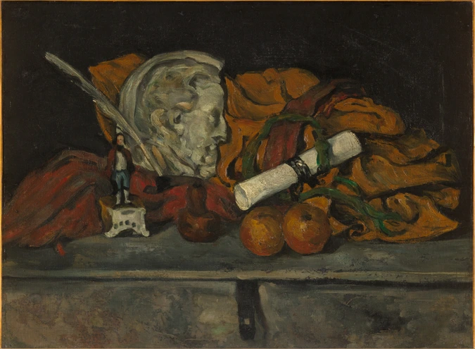 Paul Cézanne - Les Accessoires de Cézanne. Nature morte au médaillon de Philippe...