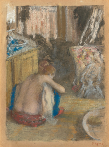 Edgar Degas - Femme nue accroupie de dos