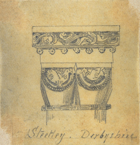 Victor Ruprich-Robert - Chapiteau orné de colombes affrontées à Steetley