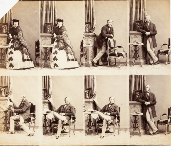 André Adolphe Eugène Disdéri - M. et Mme Lee en huit poses, deux de madame et si...