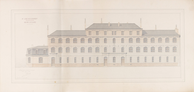Antoine Soudée - Xe arrondissement. Groupe scolaire, élévation