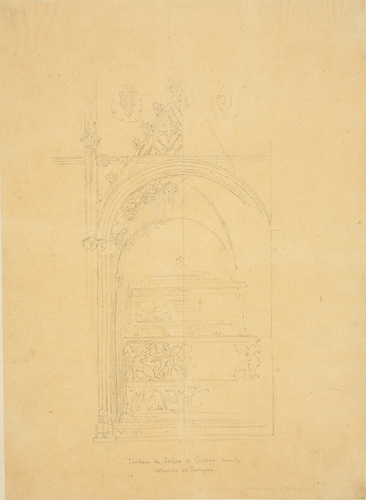 Victor Ruprich-Robert - Cathédrale de Tarragone, élévation avec détails partiels...
