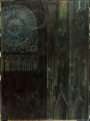 Paul Helleu - Intérieur d'église, cathédrale d'Amiens