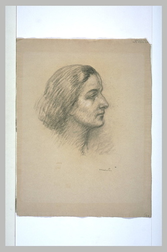 Théophile Alexandre Steinlen - Tête de femme, de profil, à droite