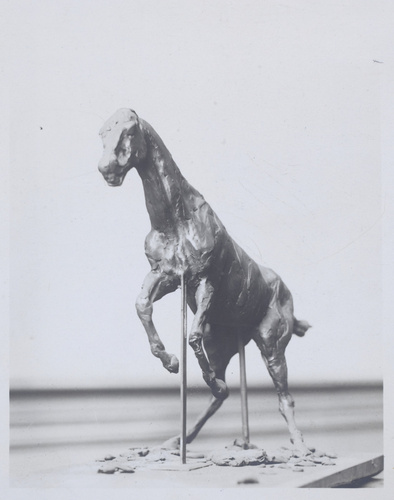 Gauthier - "Cheval se dressant", sculpture d'Edgar Degas
