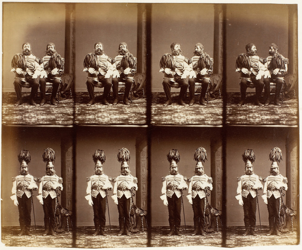 André Adolphe Eugène Disdéri - M. Bonnet et M. Saint-Paul en huit poses, ensembl...