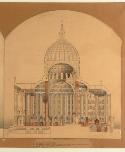 Alphonse Gosset - Sainte-Clotilde de Reims, coupe longitudinale
