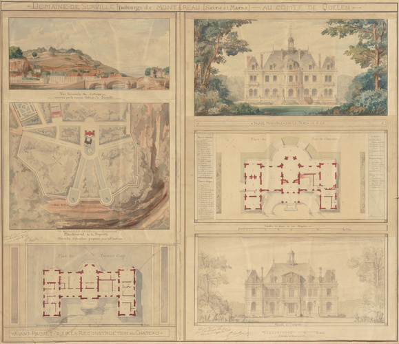 Marcellin Varcollier - Projet de reconstruction du Château de Surville à Montere...