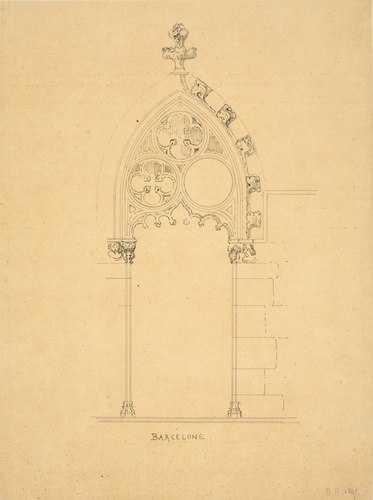 Victor Ruprich-Robert - Barcelone, détail d'une arcature gothique