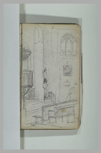 Alphonse de Neuville - Intérieur de l'église de Pierrefonds