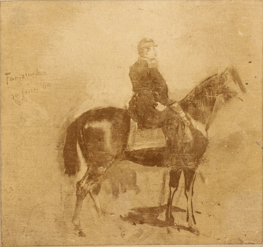 Portrait Du Cheval Blanc D'henri Iv, Peinture par Emmanuelle Menny