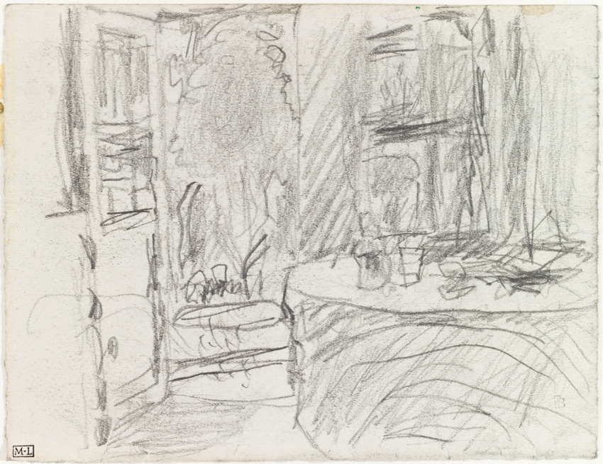 Pierre Bonnard - Intérieur avec porte-fenêtre ouverte sur le jardin à Vernon