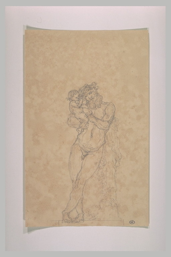Eugène Guillaume - Silène tenant dans ses bras le jeune Bacchus