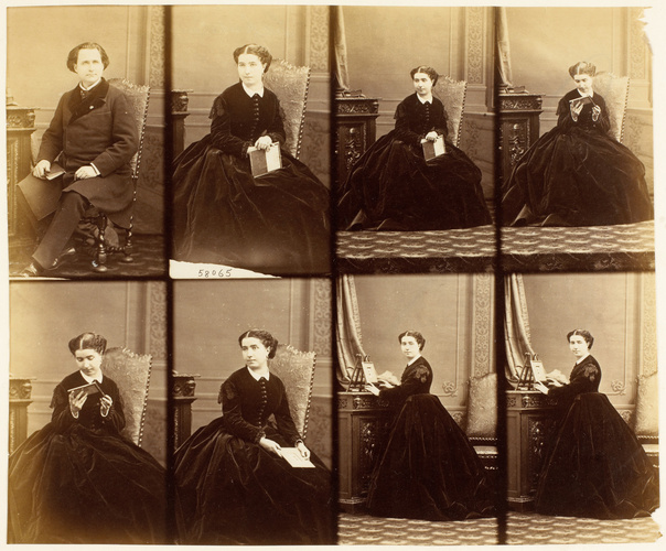 André Adolphe Eugène Disdéri - M. et Mme Lafontaine en huit poses, une de monsie...