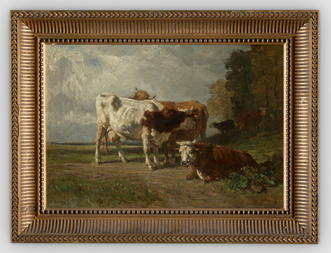 Constant Troyon - Vaches au repos