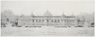 Charles Girault - Projet de 1896 pour le Petit Palais des Beaux-Arts à l'Exposit...