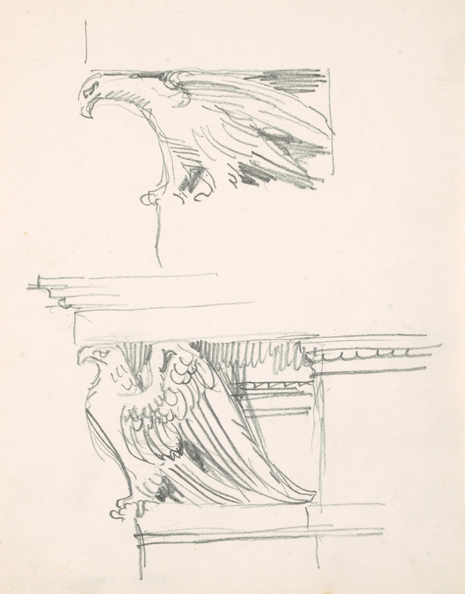Eugène Grasset - Aigle comme support d'entablement
