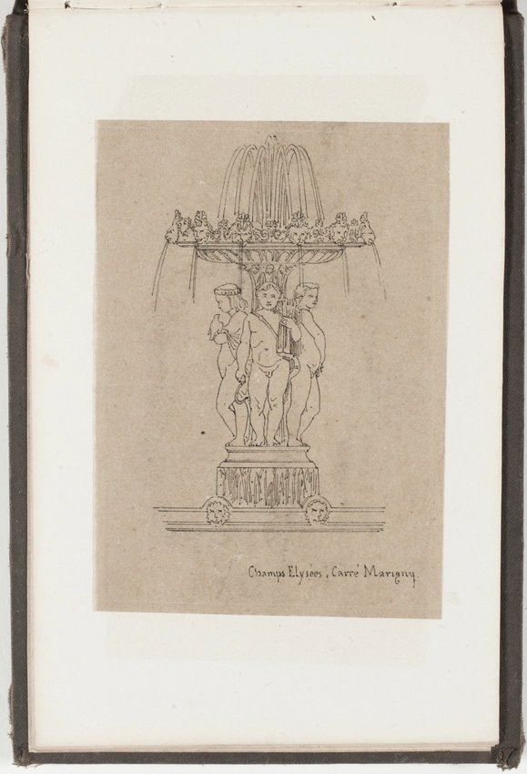 Maurice Ouradou - Carnet de dessins et d'études : figures à l'antique, fontaines...
