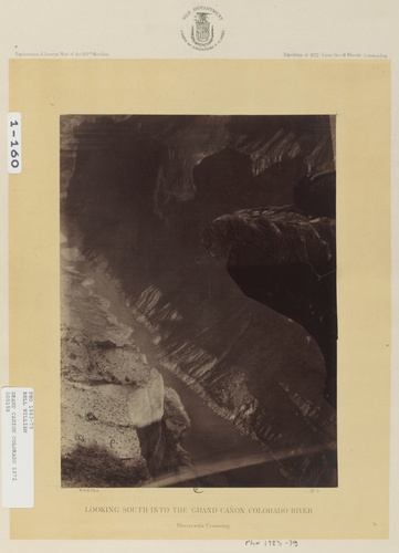 Looking south into the Grand Canon, Colorado River-Shivvwits Crossing