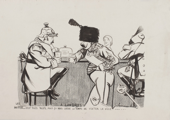 René Hermann-Paul - A Londres (dessin lié aux relations avec l'Angleterre)