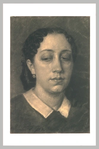 Carolus-Duran - Portrait d'une femme aux yeux baissés