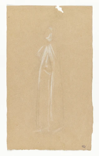 Edgar Degas - Personnage drapé de profil à gauche : étude pour Dante