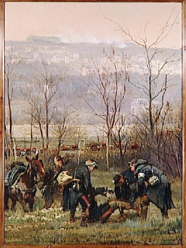 Edouard Detaille - On relève un blessé