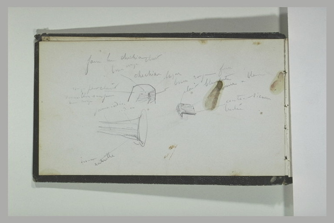 Alphonse de Neuville - Détails de clairon, et notes manuscrites