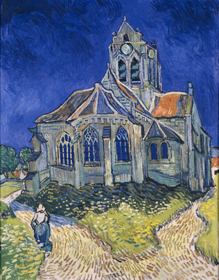 Vincent Van Gogh - L'église d'Auvers-sur-Oise, vue du chevet