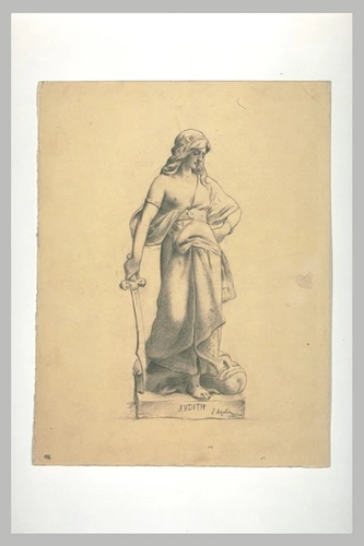 Eugène Aizelin - Statue de Judith avec à ses pieds la tête d'Holopherne