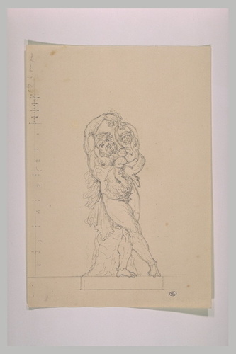 Eugène Guillaume - Silène tenant l'enfant Bacchus de son bras gauche