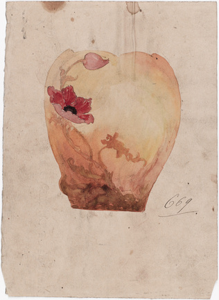 Emile Gallé - Vase aux papavéracées