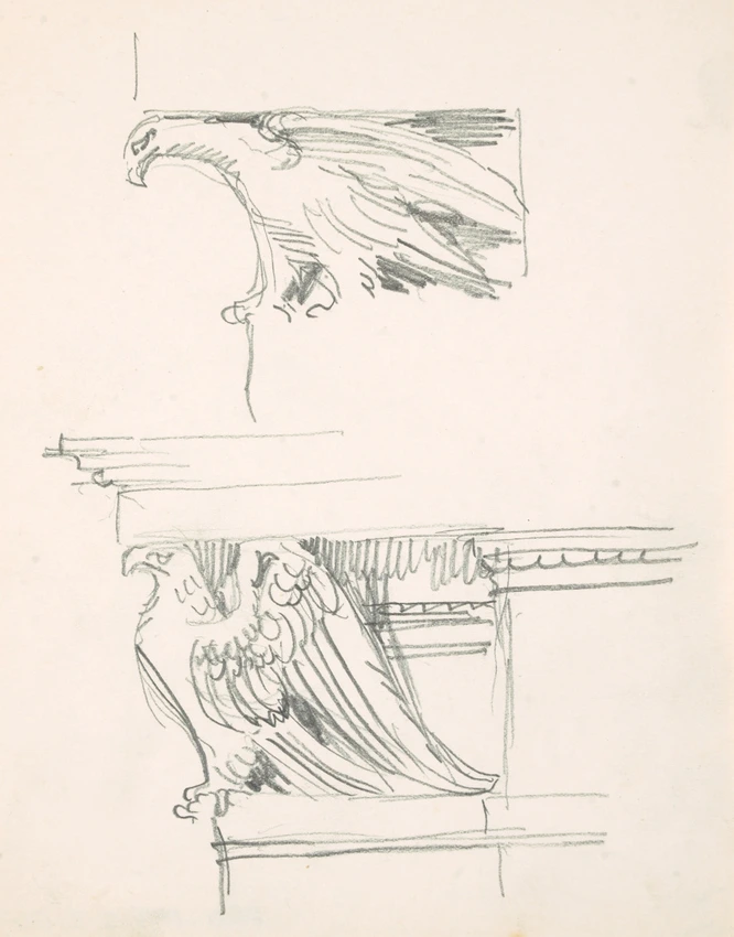 Eugène Grasset - Aigle comme support d'entablement
