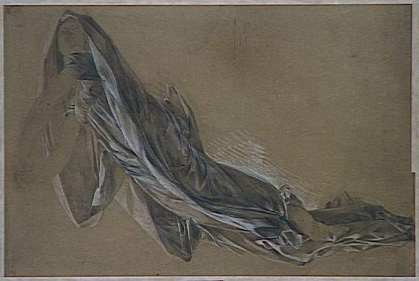 Luc Olivier Merson - Etude de draperies
