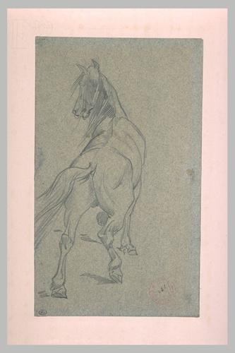 Eugène Fromentin - Etude de cheval, de dos