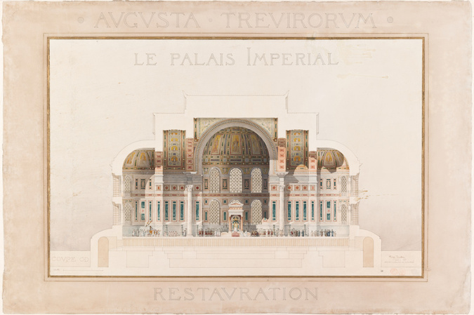 Felix Boutron - Le Palais impérial d'Auguste à Trèves, coupe