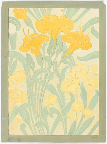 Emile Bernaux - Décor floral stylisé