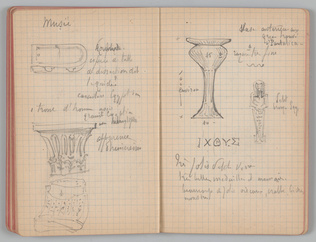 Charles-Justin Le Coeur - Carnet de notes concernant son voyage en Italie