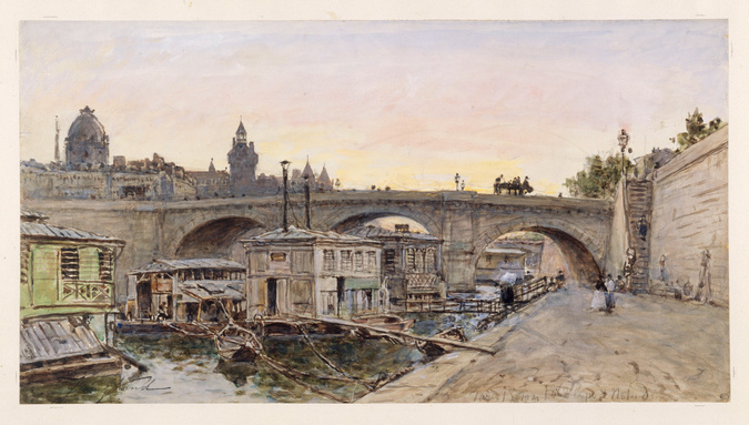 Johan Barthold Jongkind - Bateaux lavoirs devant le pont Notre-Dame