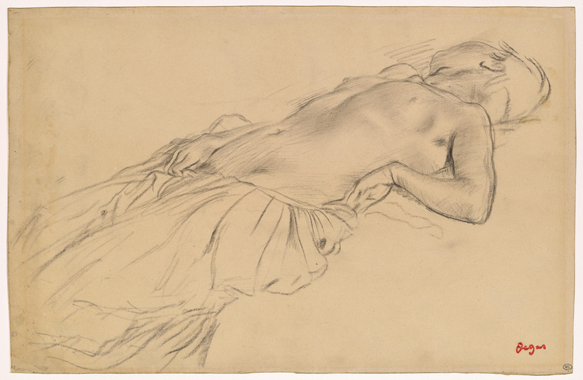 Edgar Degas - Femme nue, étendue sur le dos