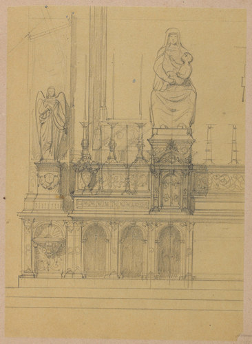Théodore Ballu - Paris, église de la Sainte-Trinité. Projet pour l'autel de la c...