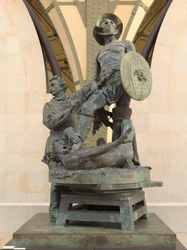 Jean-Léon Gérôme - Gérôme exécutant "Les Gladiateurs". Monument à Gérôme