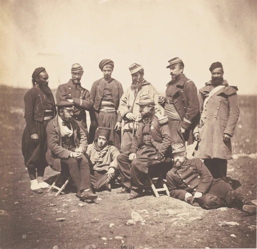 Genl. Cisse and Officers and Soldiers of Genl. Bosquet's Division - Roger Fenton