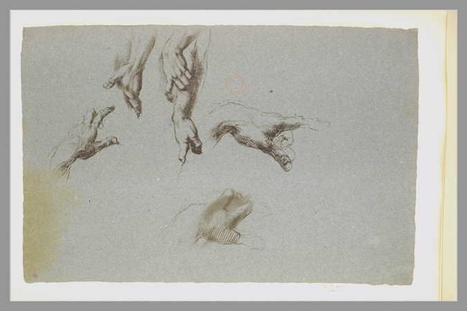 Jean-Baptiste Carpeaux - Etude de mains, d'après Michel-Ange