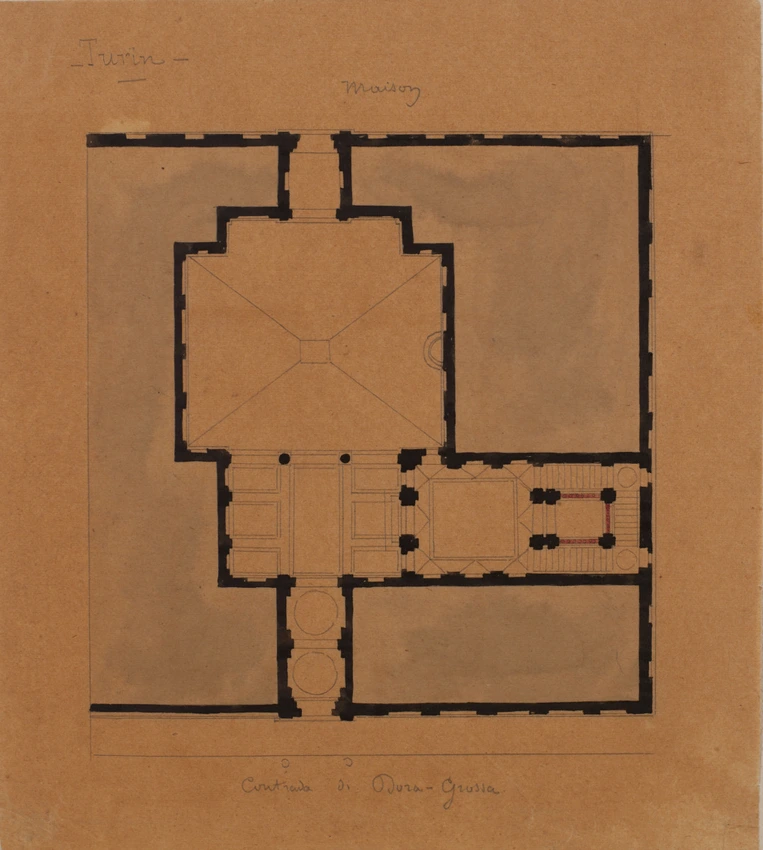 Edouard Villain - Plan de maison, contrada di Dora-Grossa, Turin