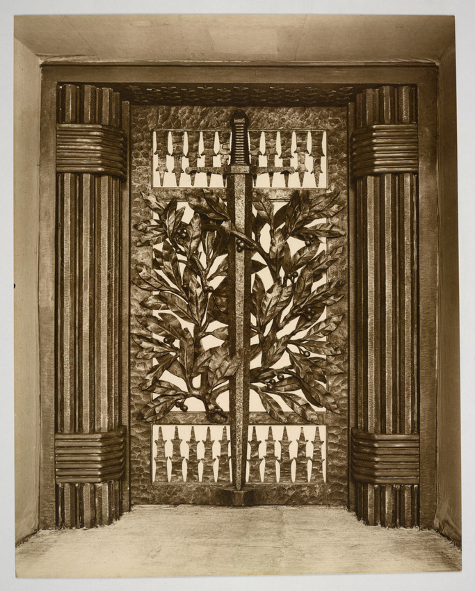 François Harand - Grille destinée au Monument de la Tranchée des Baïonnettes à V...