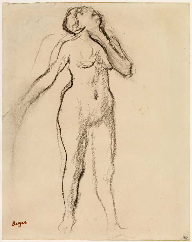 Edgar Degas - Femme nue, debout, tournée vers la droite