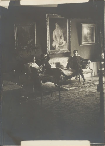 Anonyme - Pascal Dagnan-Bouveret, sa femme Anne-Marie et leur fils Jean, assis, ...