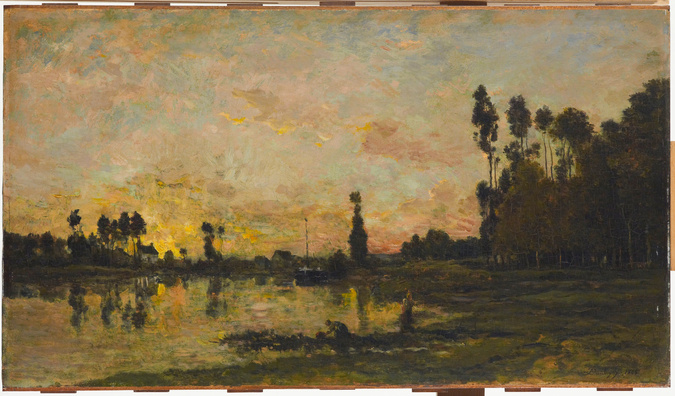 Charles-François Daubigny - Soleil couchant sur l'Oise