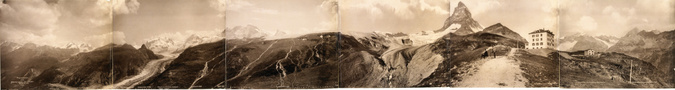 Photoglob C. - Panorama d'un massif de montagne aux environs de Zermatt en Suiss...